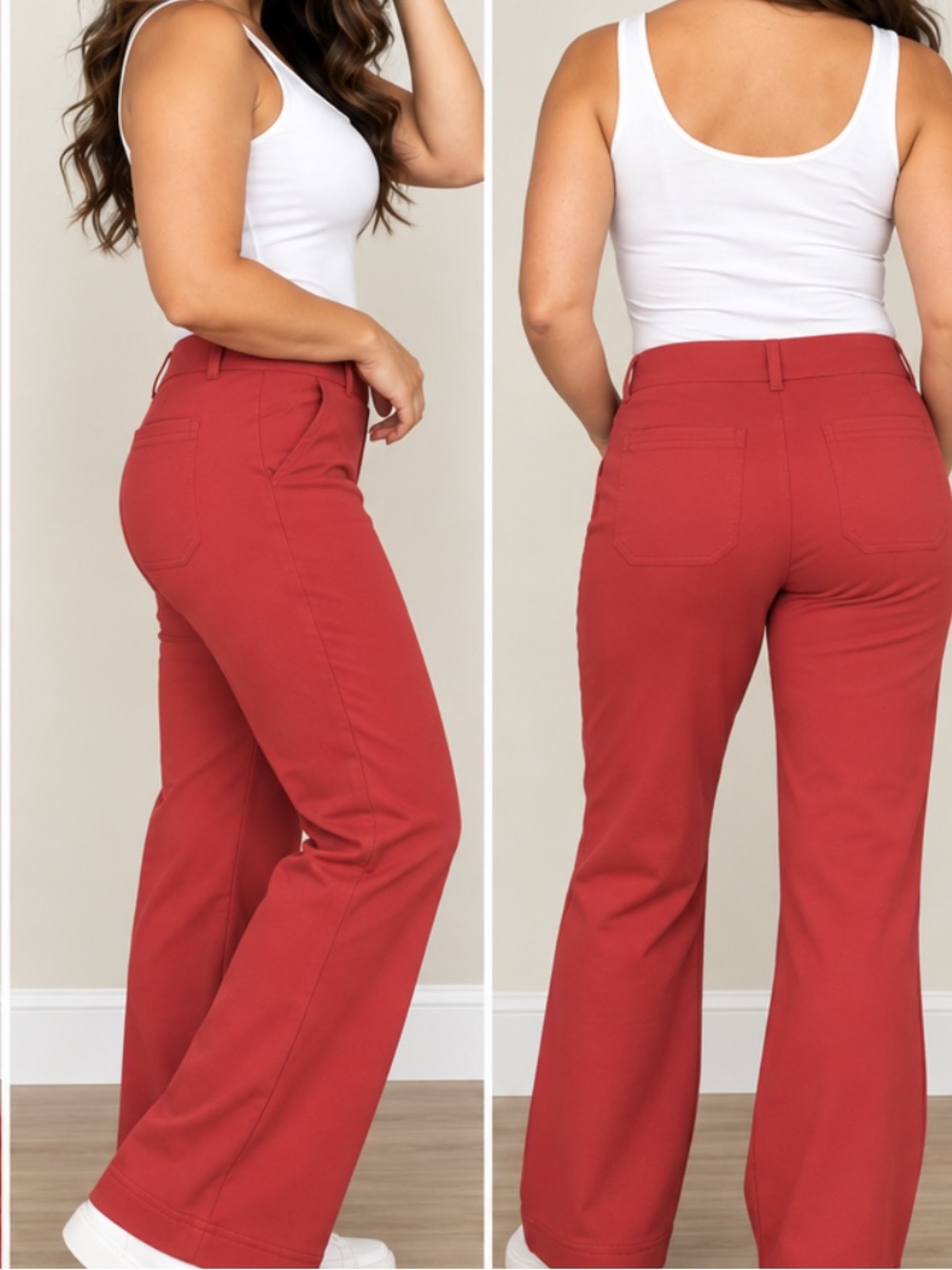 Betabrand rust Red Stretch Pull-On Dress yoga Pants size xL